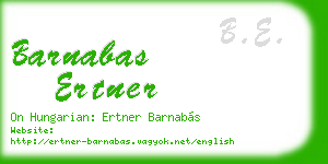 barnabas ertner business card