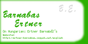 barnabas ertner business card